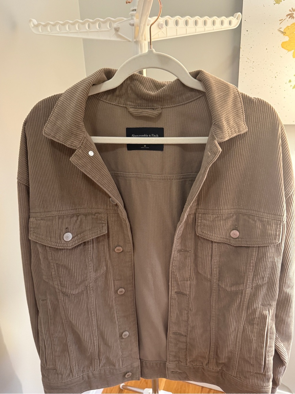 Abercrombie & Fitch Corduroy Jacket - Taupe Brown